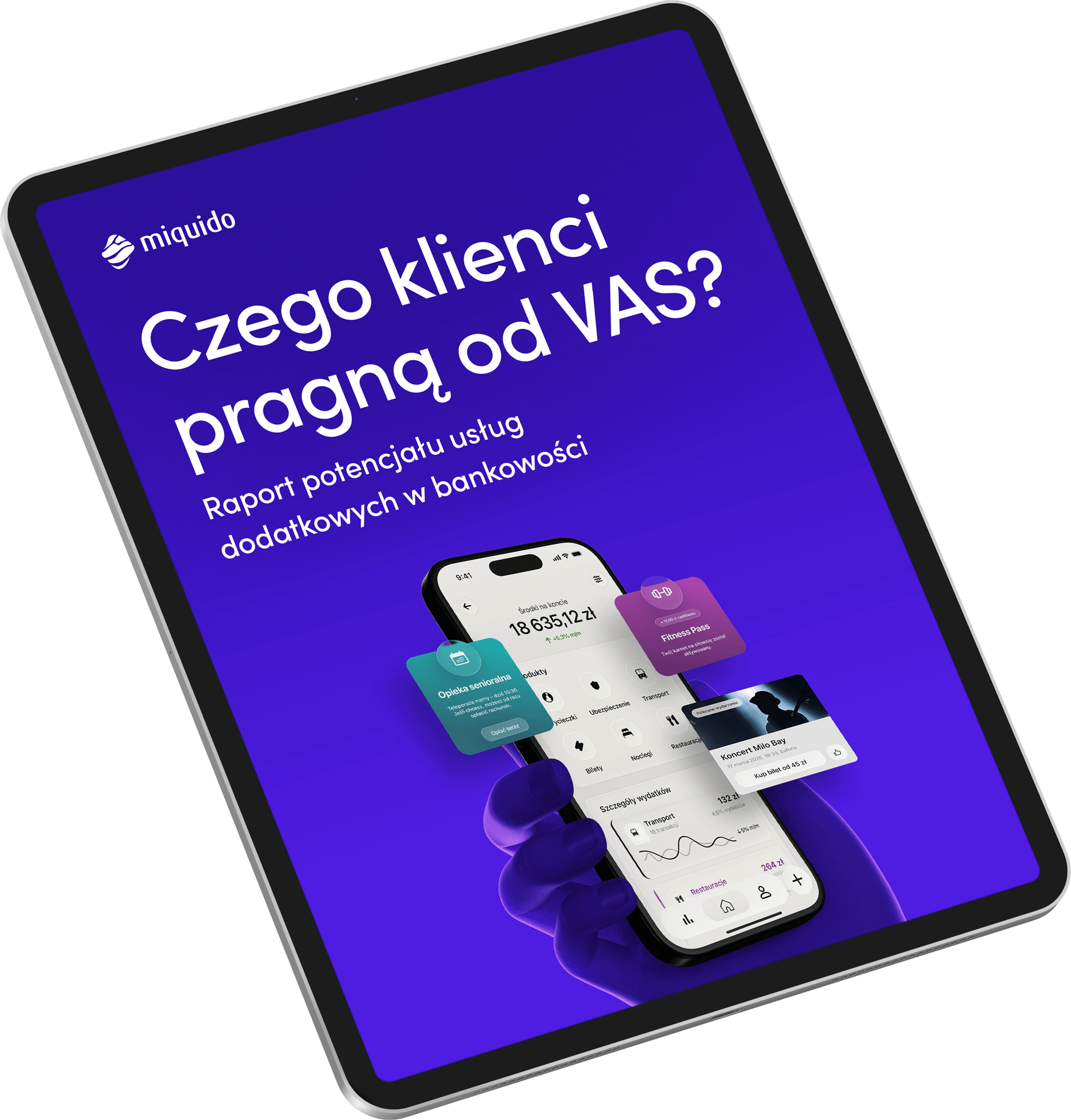 Czego klienci pragna od VAS ipad mockup Czego klienci pragna od VAS ipad mockup