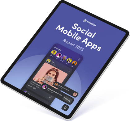 Social mobile apps Tablet Mockup