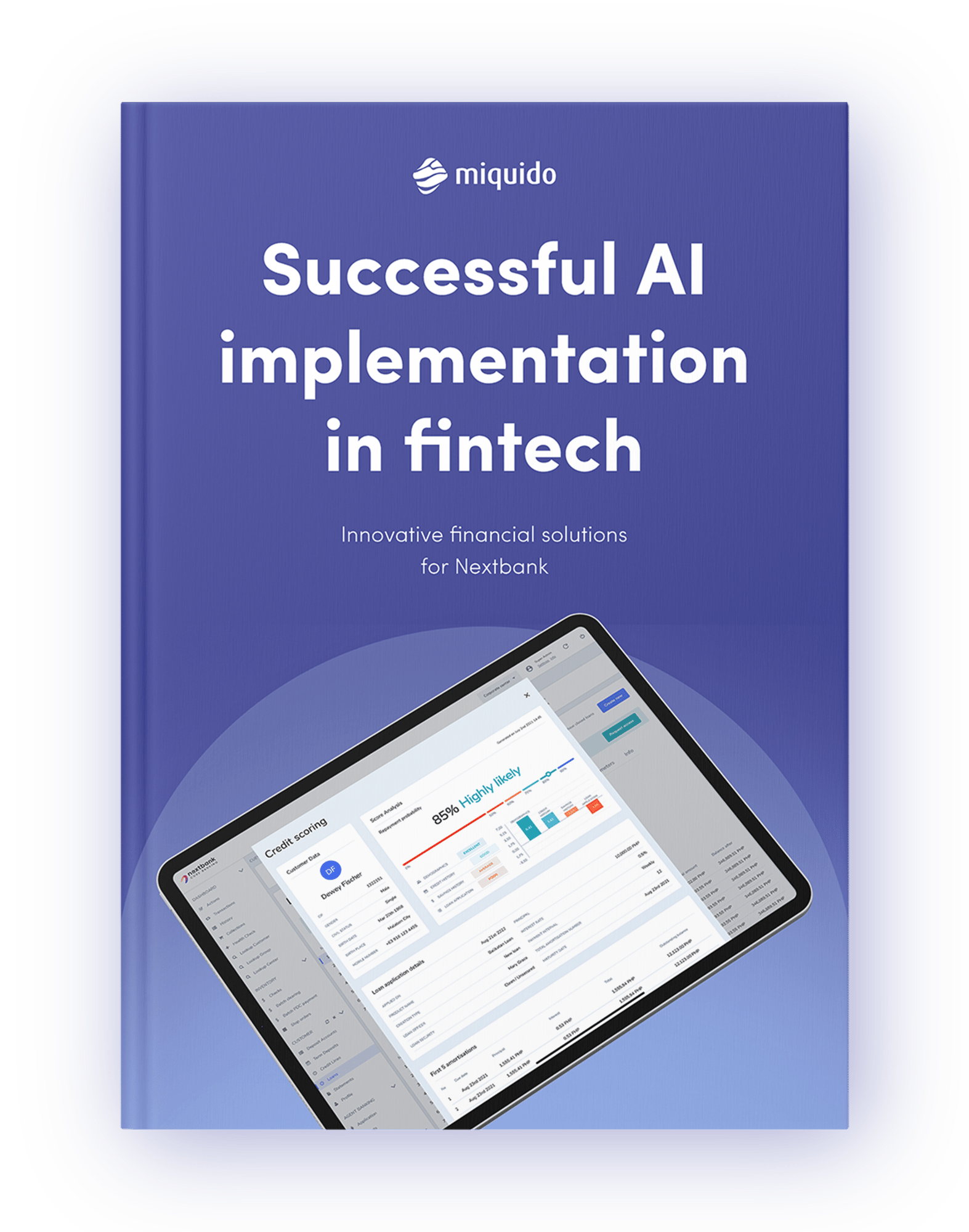 Successful AI implementation in fintech – Shadow book cover mockup